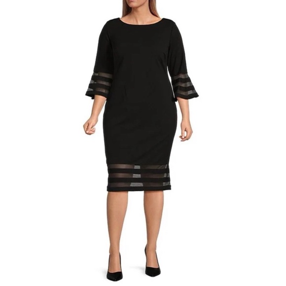 New Midnight Blue Sheath Dress - Knee Length - Deep Navy - Classic - Elegant - Picture 3 of 11